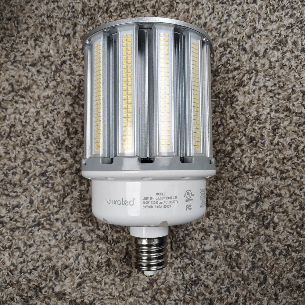 LED HID Replacement Corn Cob 120-227V 100W Watt EX39 50K 5000 Natural Daylight
